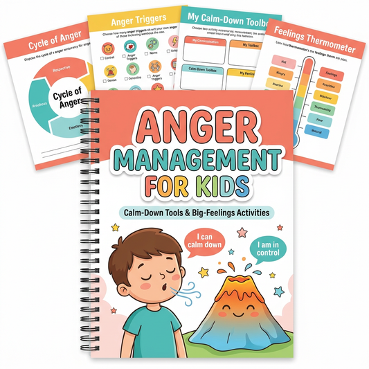 Anger Management for Kids calm-down workbook cover