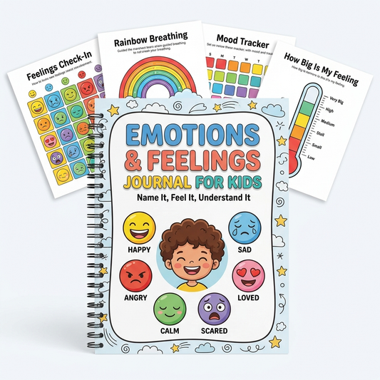 Emotions and Feelings Journal for Kids cover