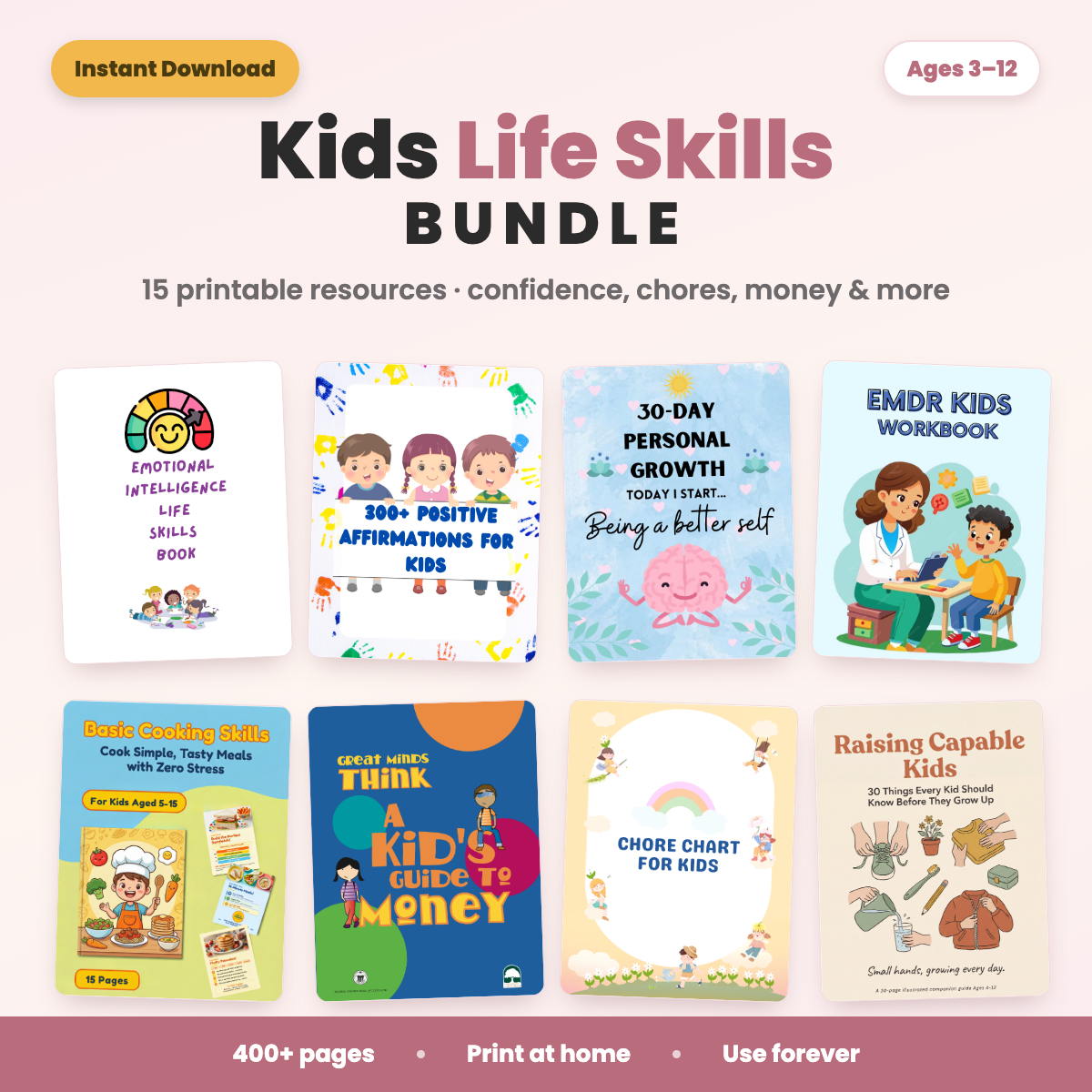 Kids Life Skills Bundle - 15 printable resources